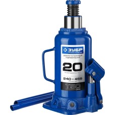 ЗУБР 20 т, 240 - 455 мм, бутылочный гидравлический домкрат, Профессионал (43060-20)