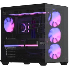 FORMULA Корпус Crystal Z2 v2 черный без БП ATX 10x120mm 3x140mm 1xUSB2.0 1xUSB3.0 audio bott PSU