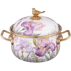 Кастрюля LEFARD КАСТРЮЛЯ ЭМАЛИРОВАННАЯ С КРЫШКОЙ, СЕРИЯ IRISES, 2,1Л, ДИА.16СМ ПОДХОДИТ ДЛЯ ИНД. ПЛИТ 950-751