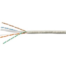 CABEUS Кабель информационный UTP-4P-CAT.6-SOLID-LSLTX-GY кат.6 U/UTP 4 пары PVC внутренний 305м серый