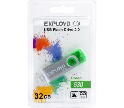 USB флэш-накопитель EXPLOYD 32GB 530 зеленый [EX032GB530-G]