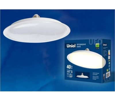 Лампа декоративная светодиодная UNIEL (UL-00004573) LED-U220-40W/3000K/E27/FR PLU01WH