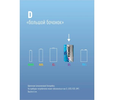 Элементы питания КОСМОС KOCLR20MAX2BL