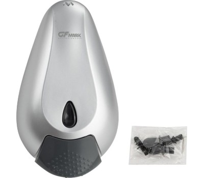 Дозатор для жидкого мыла GFMARK 638 Дозатор жидкого МЫЛА , универсальный, пластиковый ,СЕРЫЙ с глазком - капля , 400 мл , Д 1