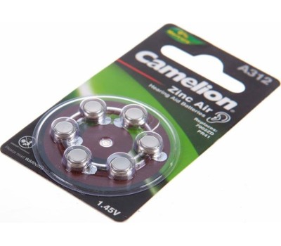 Элементы питания CAMELION (12825) ZA312 BL-6