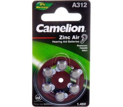 Элементы питания CAMELION (12825) ZA312 BL-6
