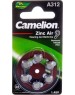 Элементы питания CAMELION (12825) ZA312 BL-6