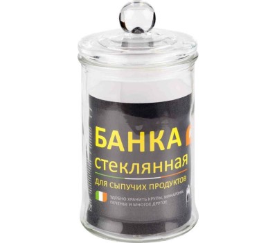 Стеклянная банка MALLONY Стеклянная банка для сыпучих продуктов с крышкой BANCA, объем: 0.75 л (003601)