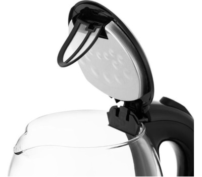 Чайник KITFORT КТ-657 нержавеющая сталь/черный (стекло)