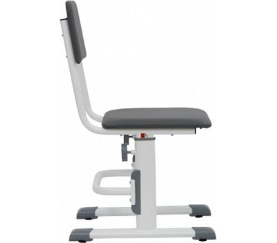 Стул POLINI Стул для школьника регулируемый Polini kids City / Polini kids Smart S, белый-серый (1кор)