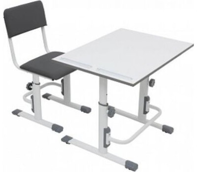 Стул POLINI Стул для школьника регулируемый Polini kids City / Polini kids Smart S, белый-серый (1кор)