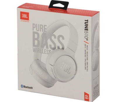 Беспроводные наушники JBL TUNE 510BT WHITE (JBLT510BTWHT) [ПИ]