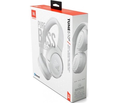 Беспроводные наушники JBL TUNE 510BT WHITE (JBLT510BTWHT) [ПИ]