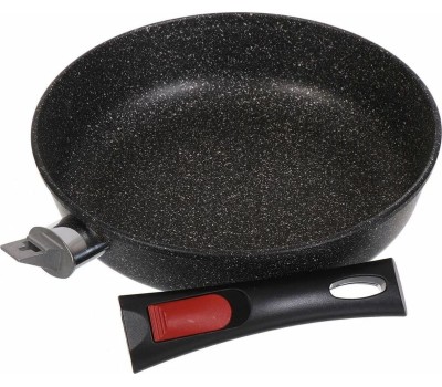 Сковорода НЕВА МЕТАЛЛ ПОСУДА L18024i а/пр литая 24см съемн/руч индукция Гранит 550000524