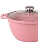 Кастрюля KUKMARA к21tsr а/пр литая 2,0л стекл/кр Trendy style rose