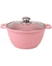 Кастрюля KUKMARA к21tsr а/пр литая 2,0л стекл/кр Trendy style rose