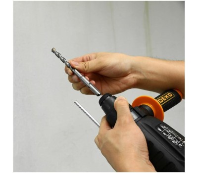 Перфоратор сетевой DEKO ZKH950 в кейсе с набором из 5 буров SDS+, 1050 Вт 083-1005