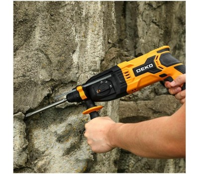 Перфоратор сетевой DEKO ZKH950 в кейсе с набором из 5 буров SDS+, 1050 Вт 083-1005