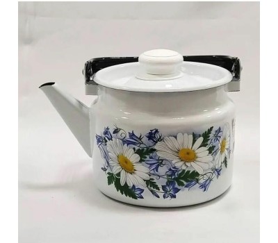 Чайник ЛЫСЬВА эмал 2,0л Ромашковое поле 27104П2