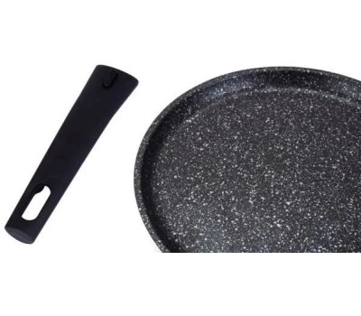 Сковорода KUKMARA Сбмт200-1а а/пр литая блинная 20см съемн/руч Темный мрамор