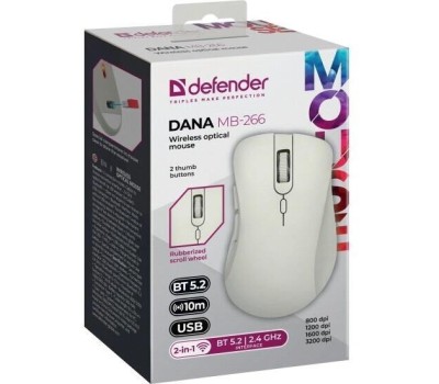 Мышь DEFENDER (52266) Dana MB-266 , серый