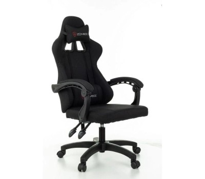 Кресло компьютерное игровое ZOMBIE Кресло игровое Rudger, на колесиках, ткань, черный [ rudger black]