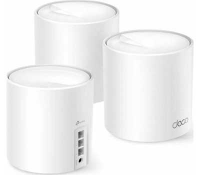 TP-LINK Бесшовный Mesh роутер Deco X50(3-Pack), Wi-Fi 6, AX3000, 2.4/5ГГц, 3 WAN/LAN, белый, 3 шт. в комплекте