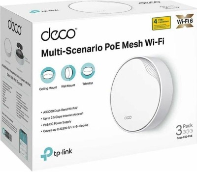 TP-LINK Бесшовный Mesh роутер Deco X50(3-Pack), Wi-Fi 6, AX3000, 2.4/5ГГц, 3 WAN/LAN, белый, 3 шт. в комплекте