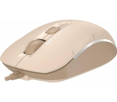 A4TECH Мышь проводная Fstyler FM26, оптическая, USB, 1600dpi, бежевый и коричневый [fm26 usb (cafe latte)]
