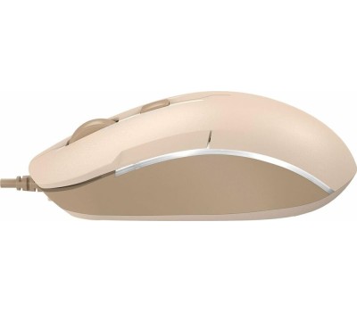 A4TECH Мышь проводная Fstyler FM26, оптическая, USB, 1600dpi, бежевый и коричневый [fm26 usb (cafe latte)]