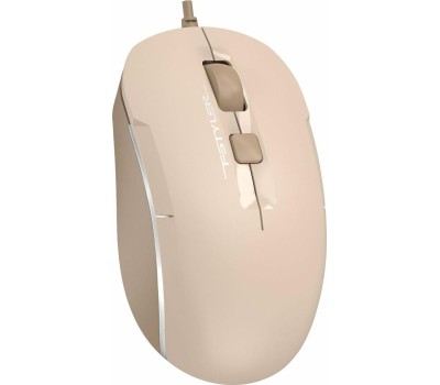 A4TECH Мышь проводная Fstyler FM26, оптическая, USB, 1600dpi, бежевый и коричневый [fm26 usb (cafe latte)]