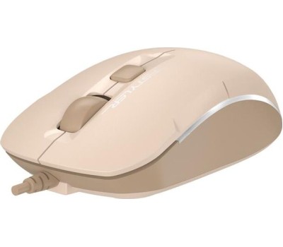 A4TECH Мышь проводная Fstyler FM26, оптическая, USB, 1600dpi, бежевый и коричневый [fm26 usb (cafe latte)]