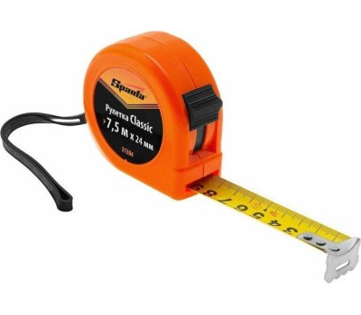 Рулетка SPARTA Рулетка Classic,7,5 м х 24 мм,пластиковый корпус 31304