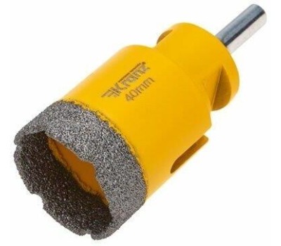 KRANZ Коронка алмазная профессиональная по керамограниту и железобетону М14, вакуумное спекание, 40мм, для УШМ