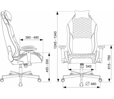 Кресло компьютерное игровое KNIGHT Кресло игровое Neon, экокожа, до 150кг, регулируемые 2D подлокотники, черный/голубой/голубой