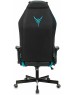 Кресло компьютерное игровое KNIGHT Кресло игровое Neon, экокожа, до 150кг, регулируемые 2D подлокотники, черный/голубой/голубой