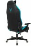 Кресло компьютерное игровое KNIGHT Кресло игровое Neon, экокожа, до 150кг, регулируемые 2D подлокотники, черный/голубой/голубой
