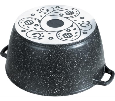 Кастрюля ГОРНИЦА Кастрюля а/пр литая 8,0л стекл/кр Гранит ТМ