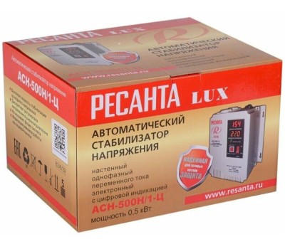 РЕСАНТА Стабилизатор напряжения АСН-500 Н, серый [63/6/63]