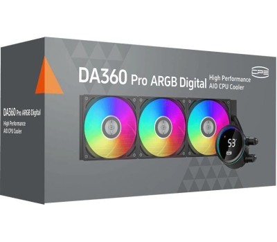 PCCOOLER Система водяного охлаждения DA360 Pro Digital BK, LCD, 4-pin, ARGB, 120мм, черный, retail [da360pro-bkawxl-gl]
