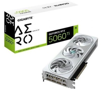 Видеокарта GIGABYTE Видеокарта NVIDIA GeForce RTX 5060TI GV-N506TAERO OC-8GD 1.0 8ГБ Aero, GDDR7, OC, Ret