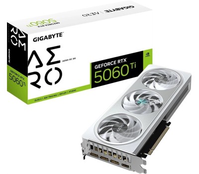 Видеокарта GIGABYTE Видеокарта NVIDIA GeForce RTX 5060TI GV-N506TAERO OC-8GD 1.0 8ГБ Aero, GDDR7, OC, Ret