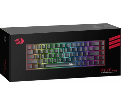 REDRAGON Клавиатура Ryze Pro, беспроводная, USB, Bluetooth/Радиоканал, механическая, черный [71394]