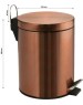 САНАКС - Ведро из нержавеющей стали, с педалью, круглое, 5 литров, цвет МЕДЬ. 105-М