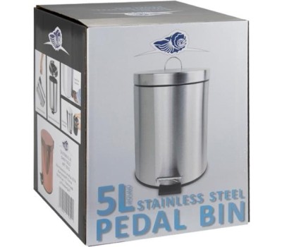 САНАКС - Ведро из нержавеющей стали, с педалью, круглое, 5 литров, цвет МЕДЬ. 105-М