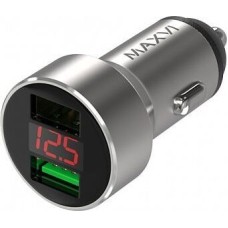 ЗАРЯДНЫЕ УСТРОЙСТВА В ПРИКУРИВАТЕЛЬ MAXVI CCM-M542 LED metallic silver 5.4A, 2xUSB, QC3.0