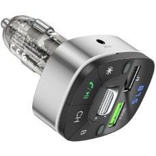 АЗУ HOCO (6931474789075) E71 Crystal transparent discovery edition QC3.0 car BT FM черный