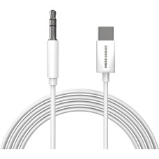 Кабель MORE CHOICE (4610196409851) UK28a AUX 3.5mm Type-C 1м White