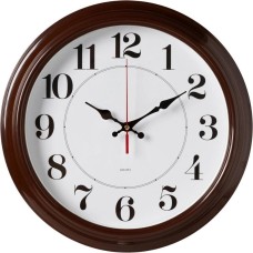 БЮРОКРАТ аналоговые WALLC-R85P D35см коричневый/белый (WALLC-R85P35/BROWN)