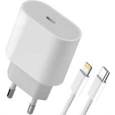 СЗУ DEFENDER (83223) UPA-121 20W, USB C, Lightning, белый